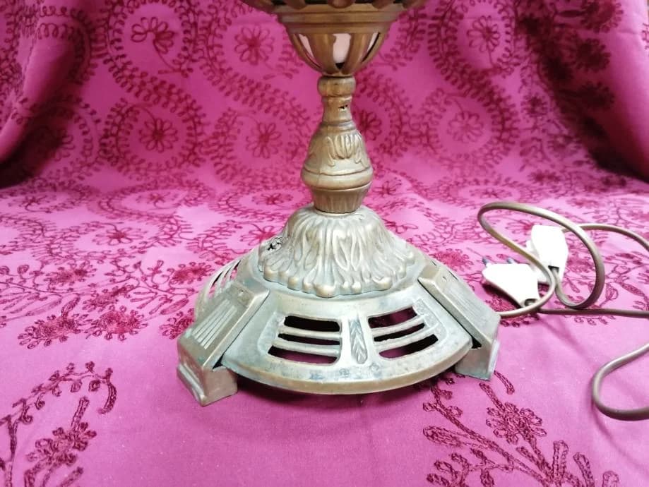 Art Deco lampa od bronce i keramike 5