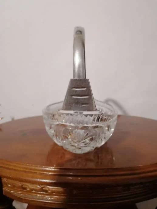 Art Deco voćarica od kristala s brušenim detaljima 4