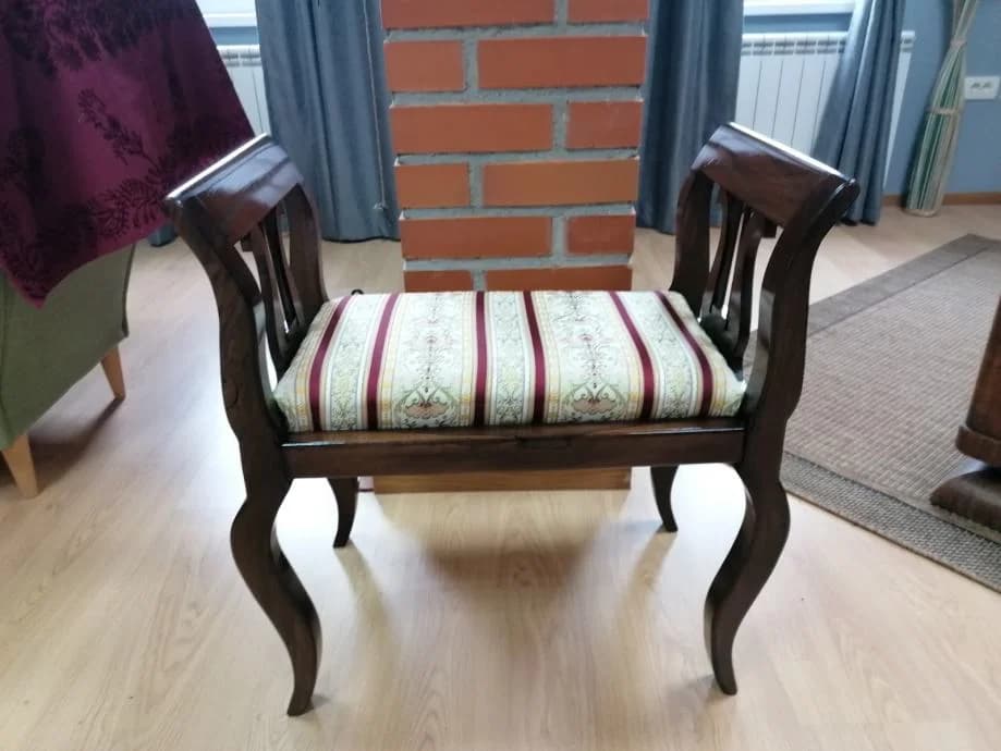 Biedermeier klupa od orahovine 4