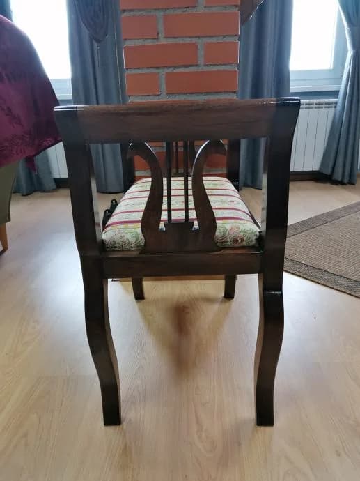 Biedermeier klupa od orahovine 5