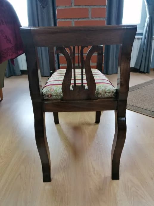 Biedermeier klupa od orahovine 6