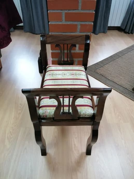Biedermeier klupa od orahovine 7