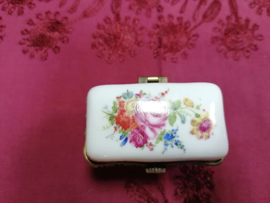 Limoges stil ručno oslikana keramička kutijica za nakit 4