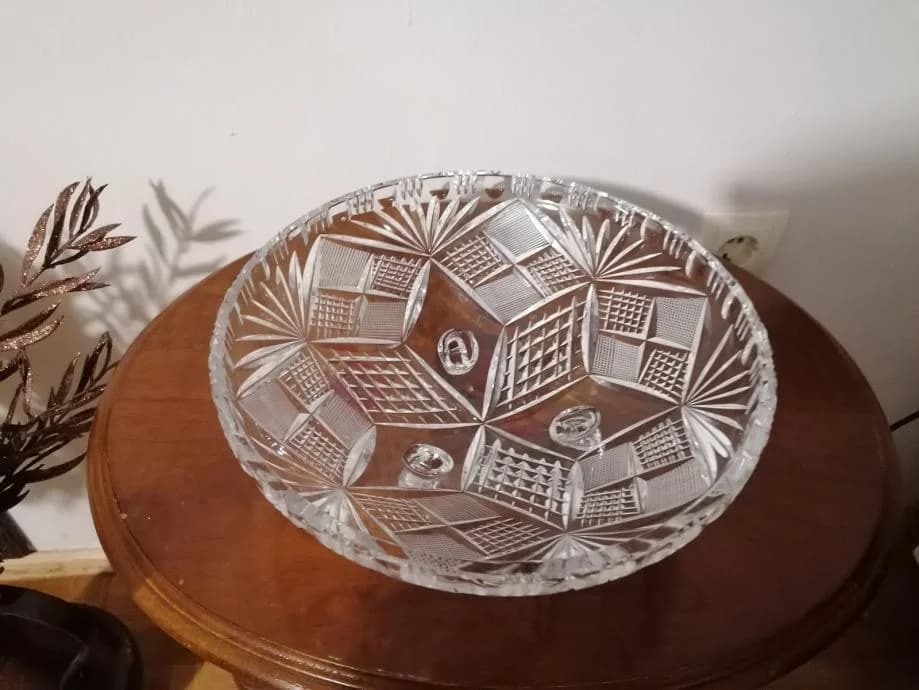 Posuda za voće od kristala s brušenim detaljima 5