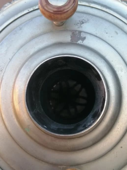 Ruski samovar na ugljen od niklanog mesinga 7
