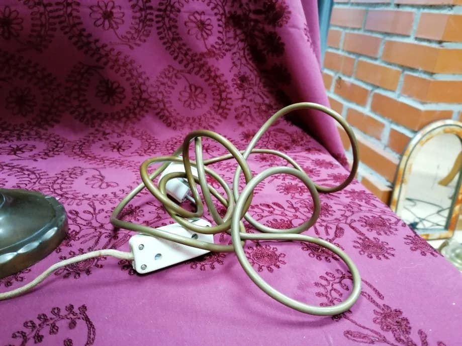 Secesijska stolna svjetiljka od bronce 8
